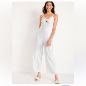 Japan White Sleeveless Jumpsuit